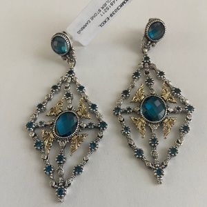 Konstantino Blue Topaz Chandelier Earrings